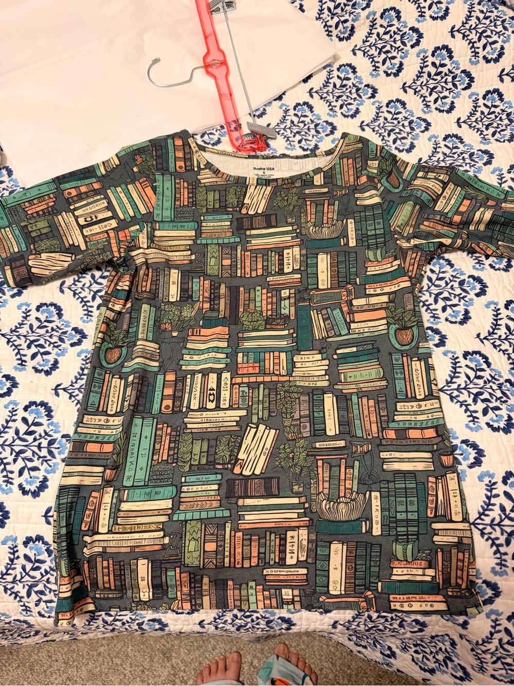 Svaha book pattern cotton top